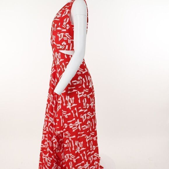 Maje Renilde Abstract Print Maxi Dress - Picture 3 of 5
